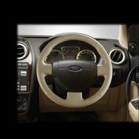 Leather Steering Wheel - Beige