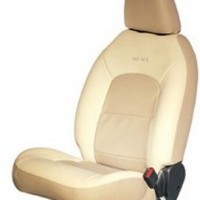 Seat Cover Artificial Leather Black Greige