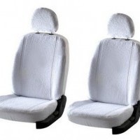 Seat Cover Artificial Leather Black Silver
